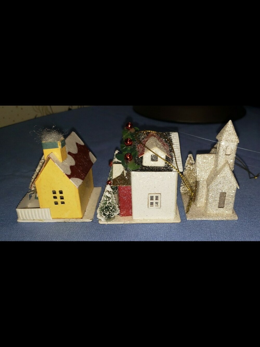 Lot Of Three (3) Putz Style Christmas Houses - Picture 9 of 12